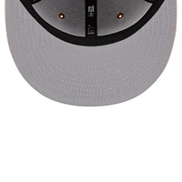 Men's New Era Brown/Orange Golden State Warriors 2-Tone Color Pack 9FIFTY Snapback Hat