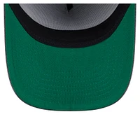 Men's New Era  Charcoal Golden State Warriors Throwback Washed Pre-Curved 9FIFTY Snapback Hat