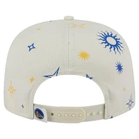 Men's New Era Cream Golden State Warriors Lunar Golfer Snapback Hat