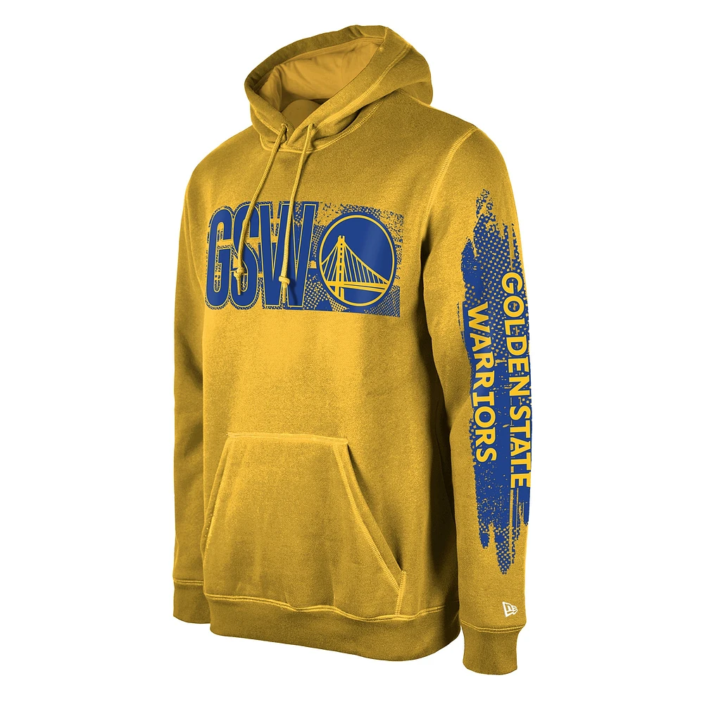 Sweat à capuche enfiler Golden State Warriors Gold Tip-Off Collection pour homme de New Era