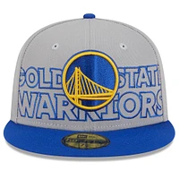 Casquette ajustée 59FIFTY deux tons pour homme New Era Grey/Royal Golden State Warriors 2023 NBA Draft