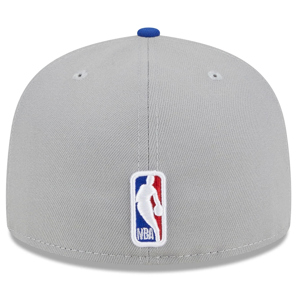 Casquette ajustée 59FIFTY deux tons pour homme New Era Grey/Royal Golden State Warriors 2023 NBA Draft