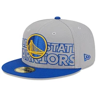 Casquette ajustée 59FIFTY deux tons pour homme New Era Grey/Royal Golden State Warriors 2023 NBA Draft