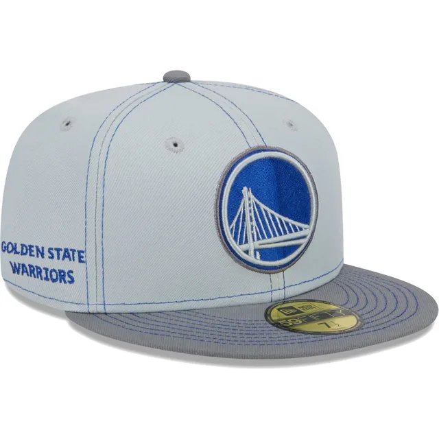 New Era Men's New Era Turquoise Golden State Warriors 7-Time Champions  Breeze Grilled Yellow Undervisor 59FIFTY Fitted Hat