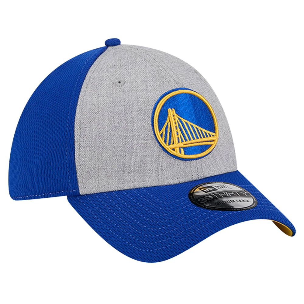 Men's New Era Heather Gray/Royal Golden State Warriors Two-Tone 39THIRTY Flex Hat