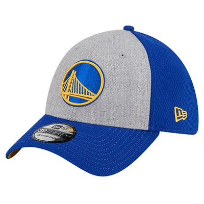 Casquette flexible bicolore 39THIRTY New Era pour hommes, gris chiné/royal Golden State Warriors