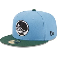 Men's New Era Light Blue/Green Golden State Warriors Two-Tone 59FIFTY Fitted Hat