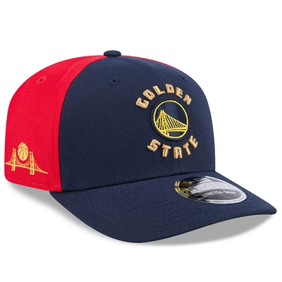 Men's New Era  Navy Golden State Warriors 2024/25 City Edition 9SEVENTY Stretch-Snap Hat