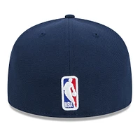 Men's New Era Navy Golden State Warriors 2024/25 City Edition Alternate 59FIFTY Fitted Hat