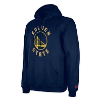 Men's New Era  Navy Golden State Warriors 2024/25 City Edition Pullover Hoodie