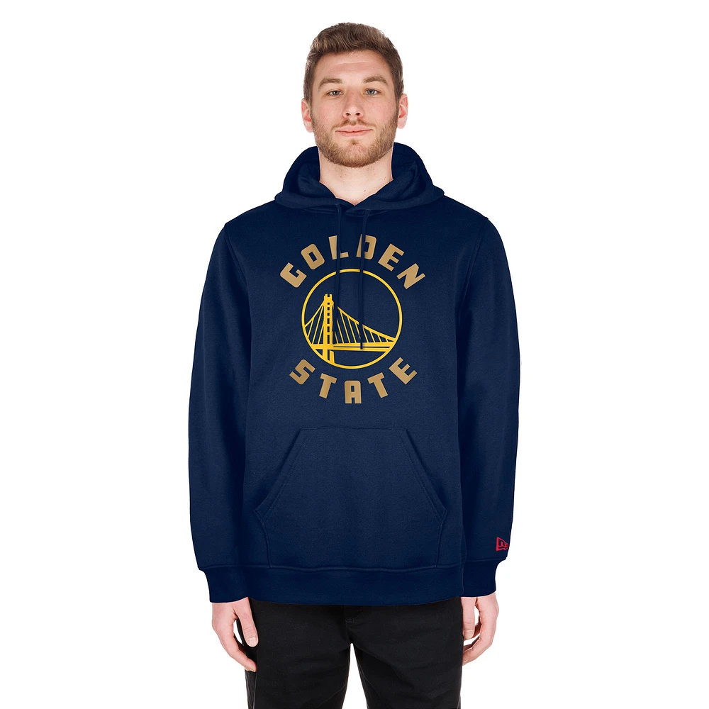 Men's New Era  Navy Golden State Warriors 2024/25 City Edition Pullover Hoodie