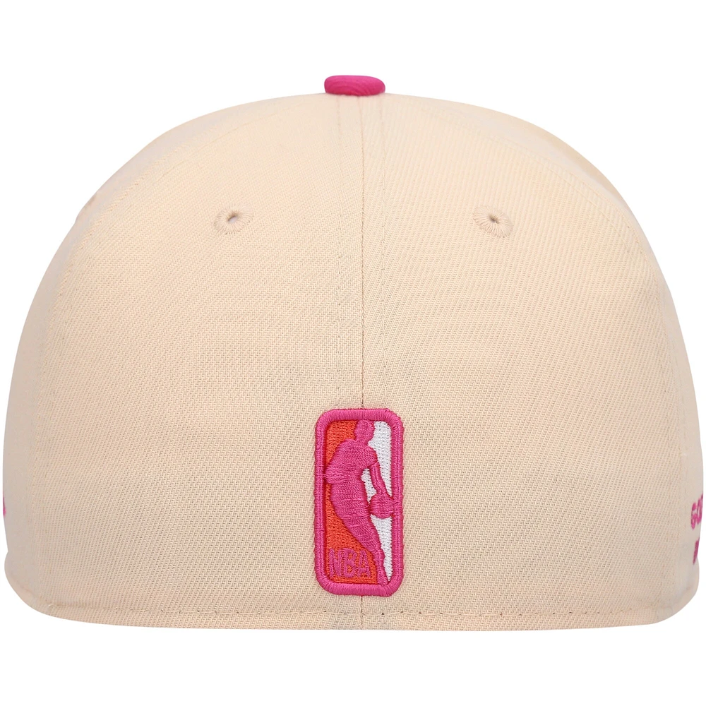 Casquette ajustée 59FIFTY Passion Mango Golden State Warriors New Era orange/rose pour homme