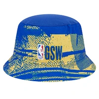 Chapeau bob Tip-Off Golden State Warriors New Era Royal/Gold pour homme