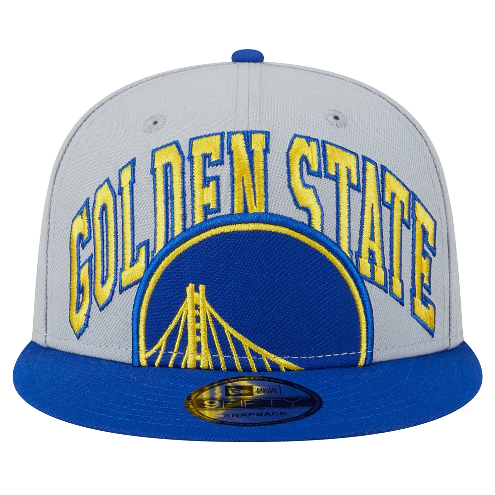 Men's New Era Royal/Gray Golden State Warriors Tip-Off 9FIFTY Snapback Hat