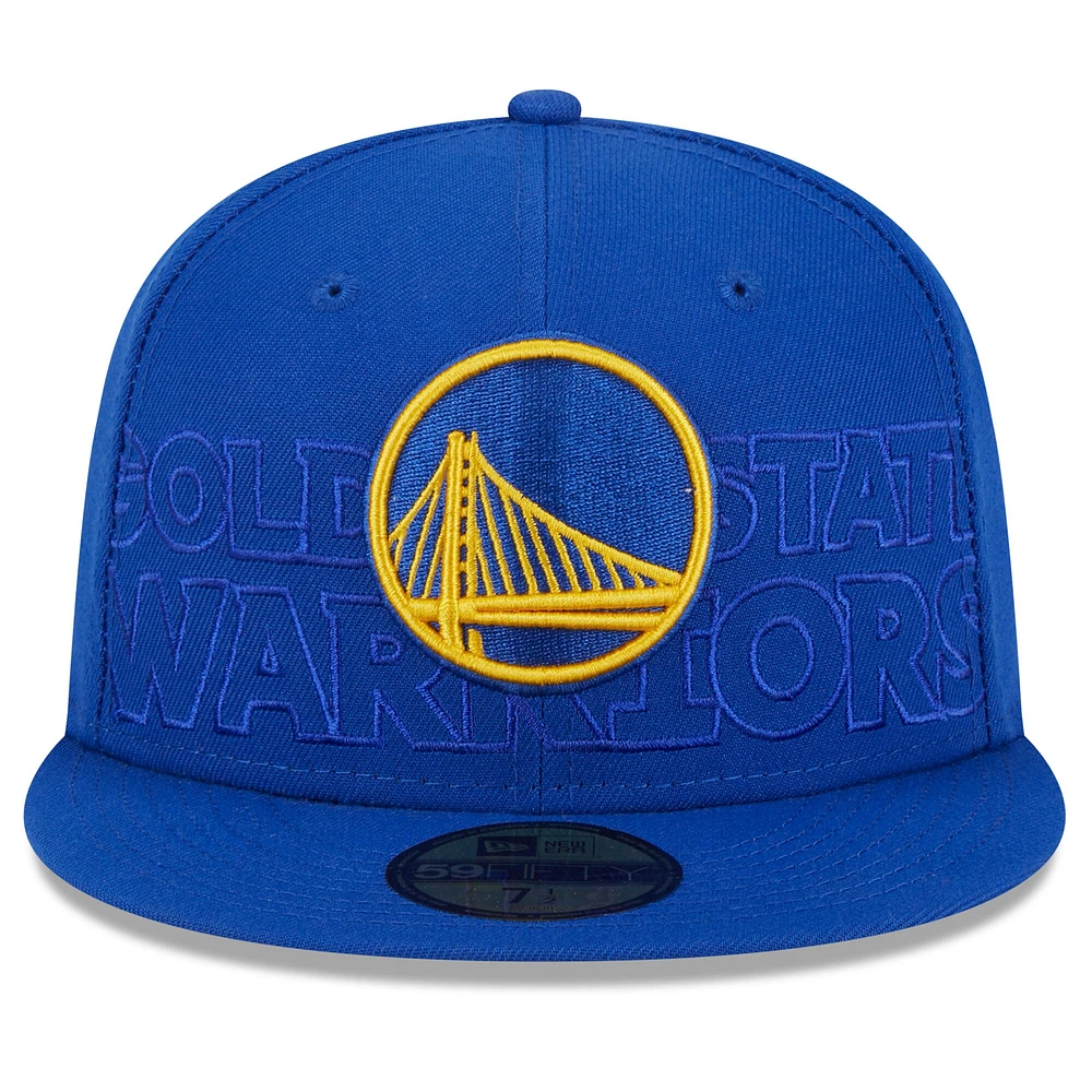 Casquette ajustée New Era Royal Golden State Warriors 2023 NBA Draft 59FIFTY pour homme