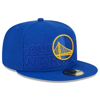 Casquette ajustée New Era Royal Golden State Warriors 2023 NBA Draft 59FIFTY pour homme