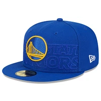 Casquette ajustée New Era Royal Golden State Warriors 2023 NBA Draft 59FIFTY pour homme