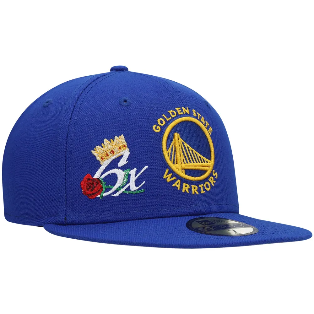 Casquette New Era Royal Golden State Warriors 6x NBA Finals Champions Crown 59FIFTY pour homme