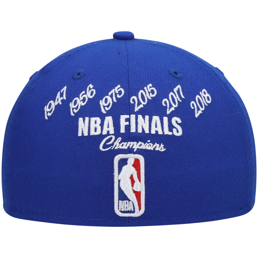 Casquette New Era Royal Golden State Warriors 6x NBA Finals Champions Crown 59FIFTY pour homme