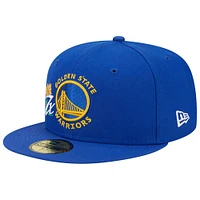 Men's New Era  Royal Golden State Warriors Crown Champs 59FIFTY Fitted Hat