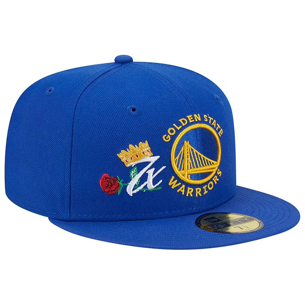 Casquette ajustée 59FIFTY Crown Champs Royal Golden State Warriors New Era pour homme