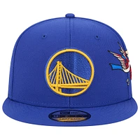 Men's New Era Royal Golden State Warriors Injection City Art 9FIFTY Snapback Hat