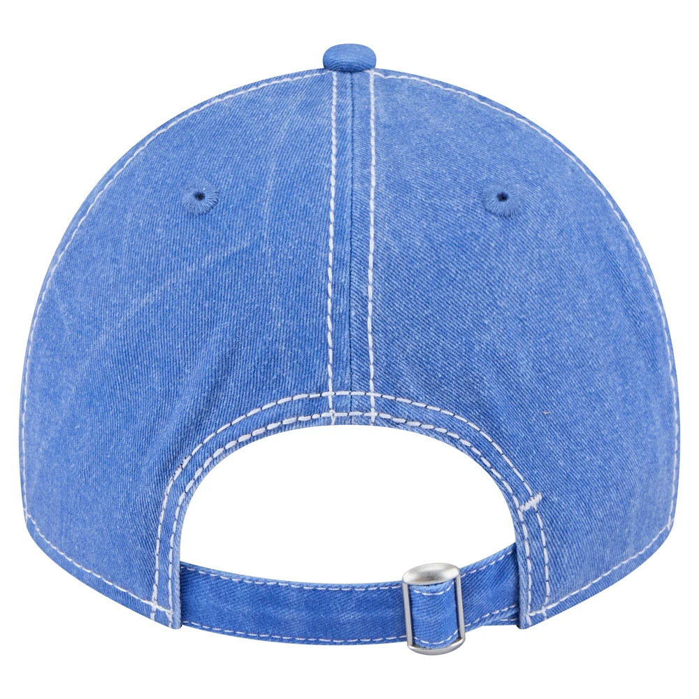 Men's New Era  Royal Golden State Warriors Pigment Dyed 9TWENTY Adjustable Hat
