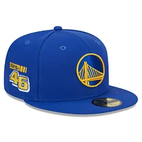 Men's New Era Royal Golden State Warriors  Rally Drive Side Patch 59FIFTY Fitted Hat