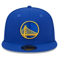 Men's New Era Royal Golden State Warriors  Rally Drive Side Patch 59FIFTY Fitted Hat