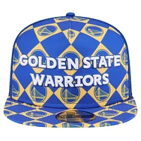 Casquette Snapback 9FIFTY Snapback Royal Golden State Warriors Seeing Diamonds New Era pour hommes