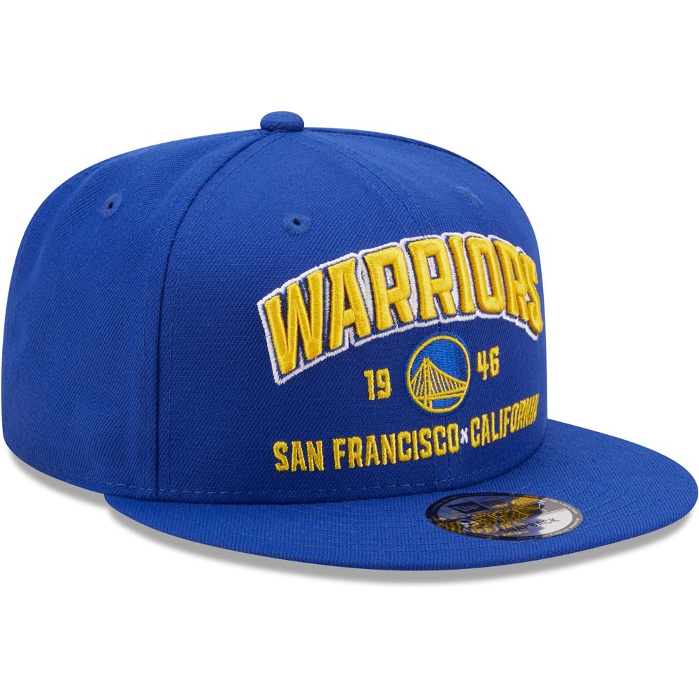 Men's New Era Royal Golden State Warriors Stacked 9FIFTY - Snapback Hat