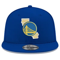 Men's New Era Royal Golden State Warriors State Pride 9FIFTY Snapback Hat