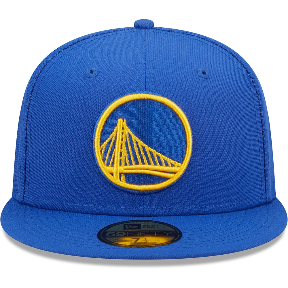 Men's New Era Royal Golden State Warriors The 3X NBA Finals Champions Pop Sweat 59FIFTY - Fitted Hat
