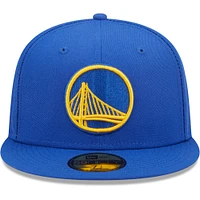 Men's New Era Royal Golden State Warriors The 3X NBA Finals Champions Pop Sweat 59FIFTY - Fitted Hat