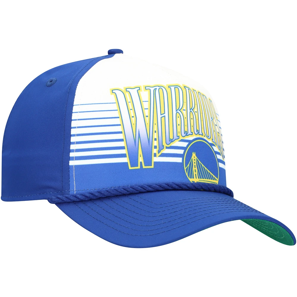 Men's New Era Royal Golden State Warriors Throwback Gradient A-Frame 9FORTY Adjustable Hat