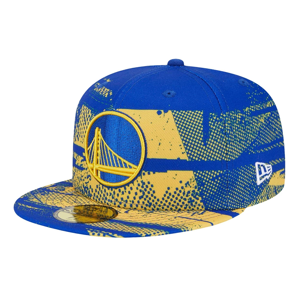 Casquette ajustée New Era Royal Golden State Warriors Tip-Off 59FIFTY pour homme