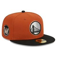 Men's New Era Rust/Black Golden State Warriors Two-Tone 59FIFTY Fitted Hat