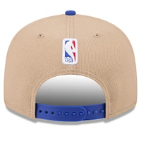 Casquette Snapback 9FIFTY NBA Draft 2024 New Era beige/Royal Golden State Warriors pour homme