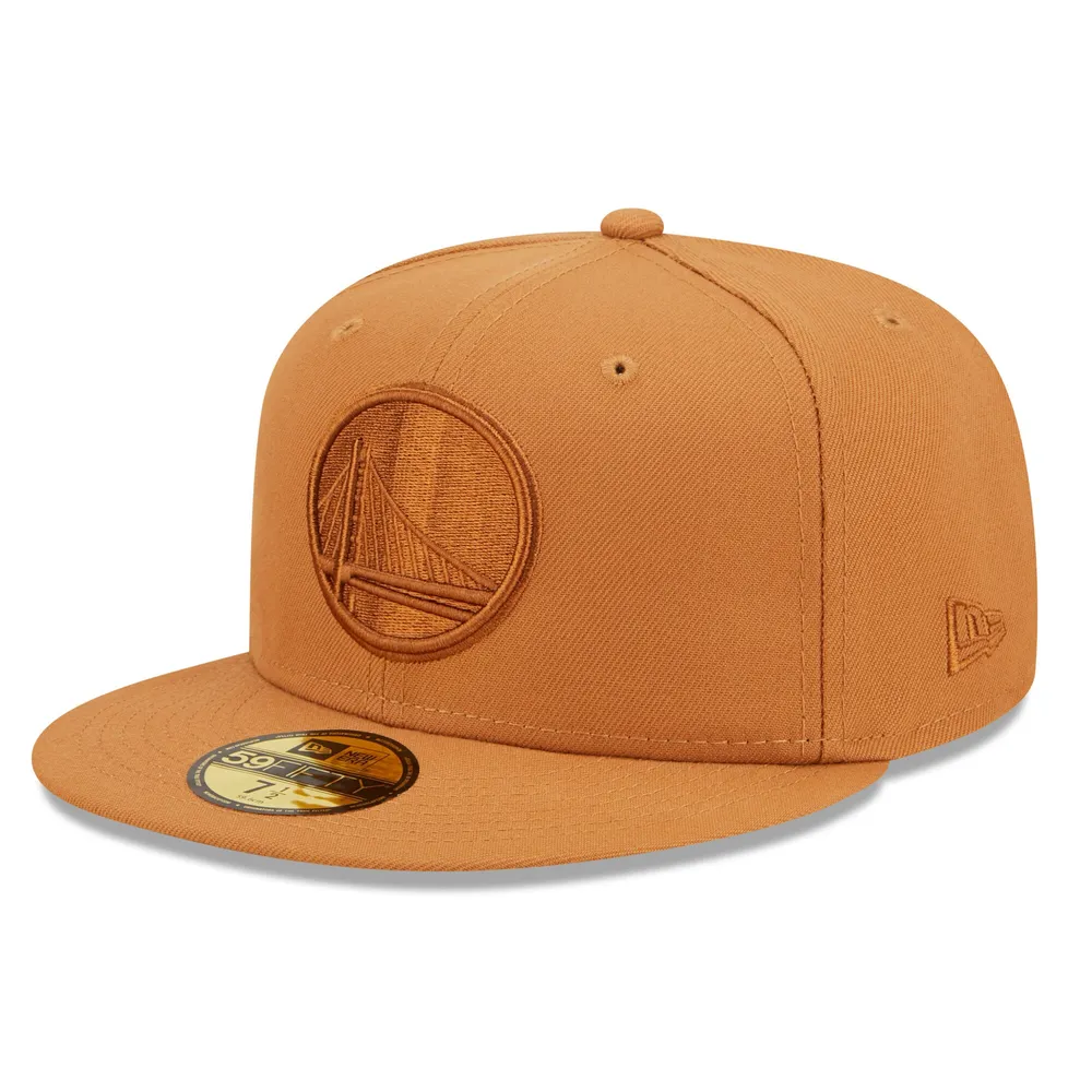 Men's Golden State Warriors New Era Brown Color Pack 59FIFTY Fitted Hat