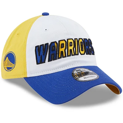 Men's New Era  White/Royal Golden State Warriors Back Half 9TWENTY Adjustable Hat