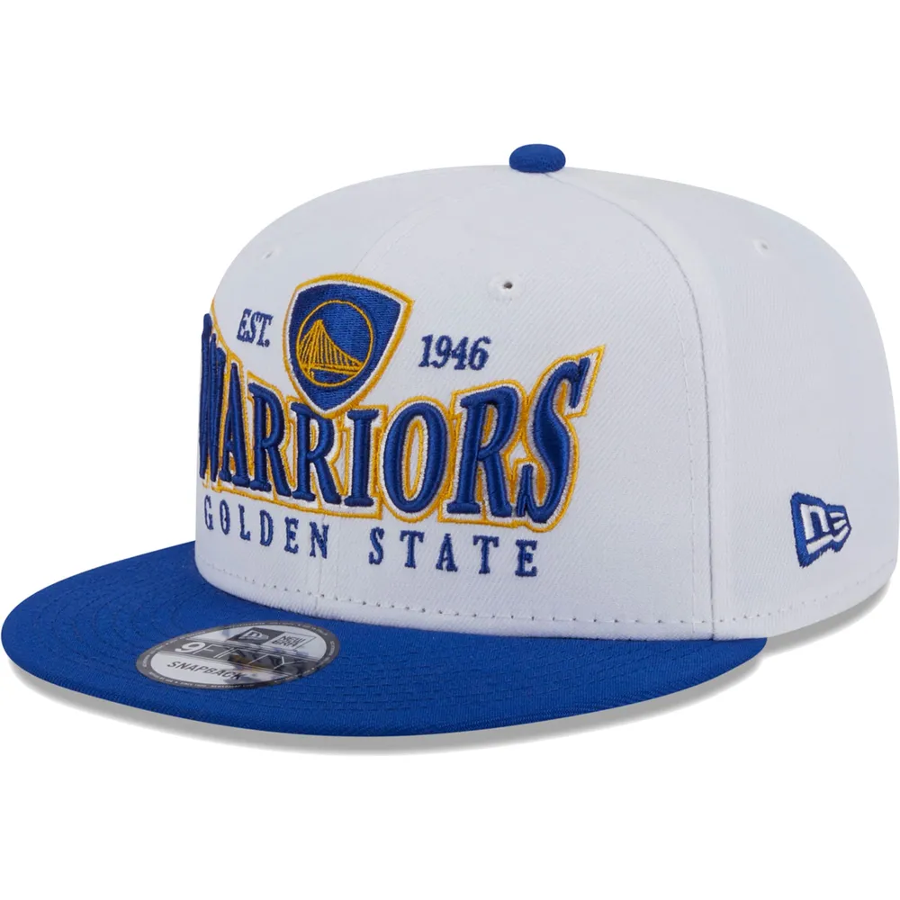 Lids Golden State Warriors New Era Crest Stack 9FIFTY Snapback Hat -  White/Royal