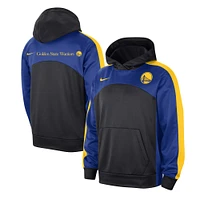 Men's Nike Black/Royal Golden State Warriors Authentic Starting Five Force Performance Pullover Hoodie