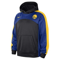 Men's Nike Black/Royal Golden State Warriors Authentic Starting Five Force Performance Pullover Hoodie