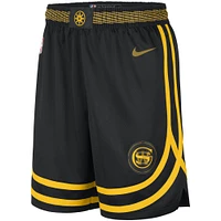 Short Nike noir Golden State Warriors 2023/24 City Edition Swingman pour homme