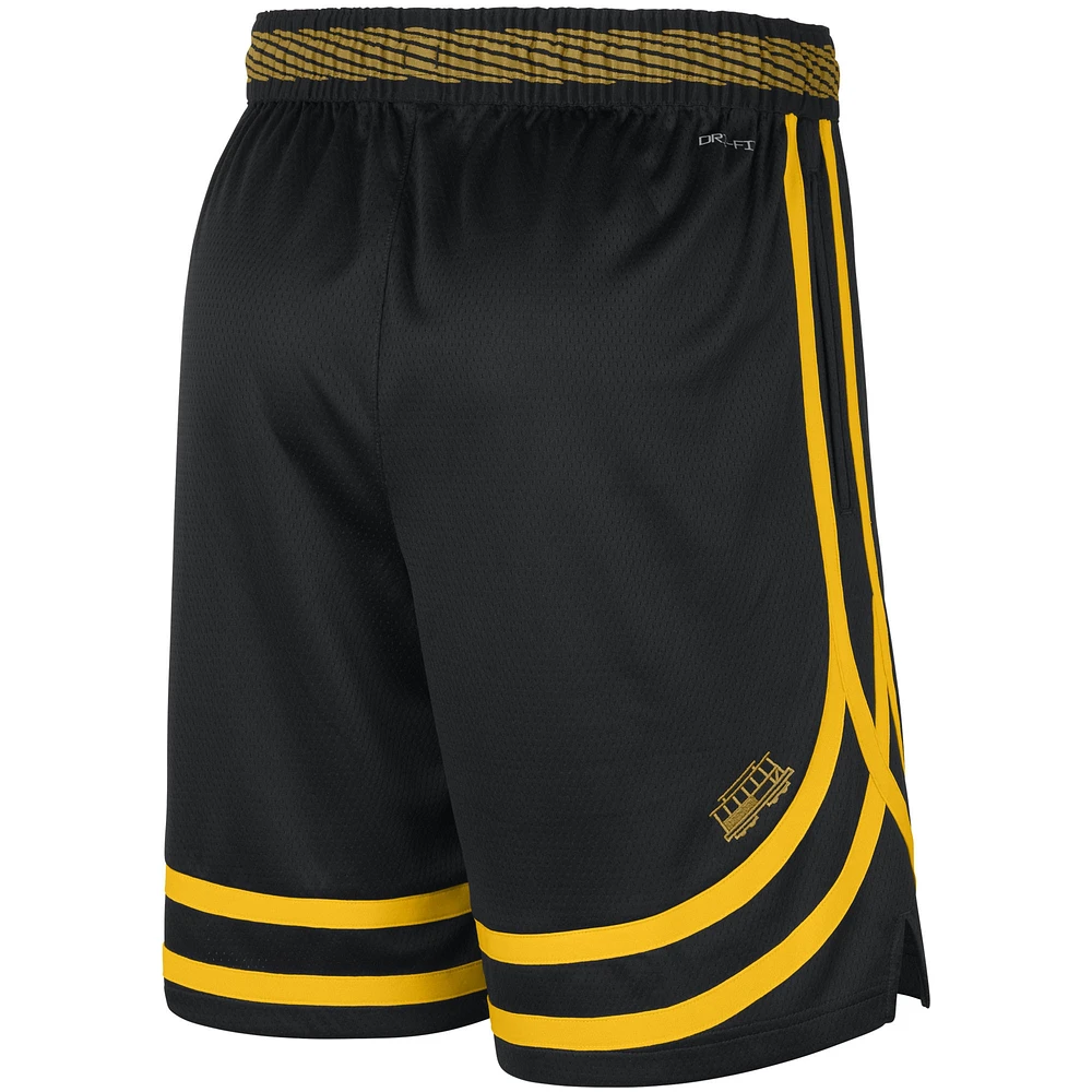 Short Nike noir Golden State Warriors 2023/24 City Edition Swingman pour homme