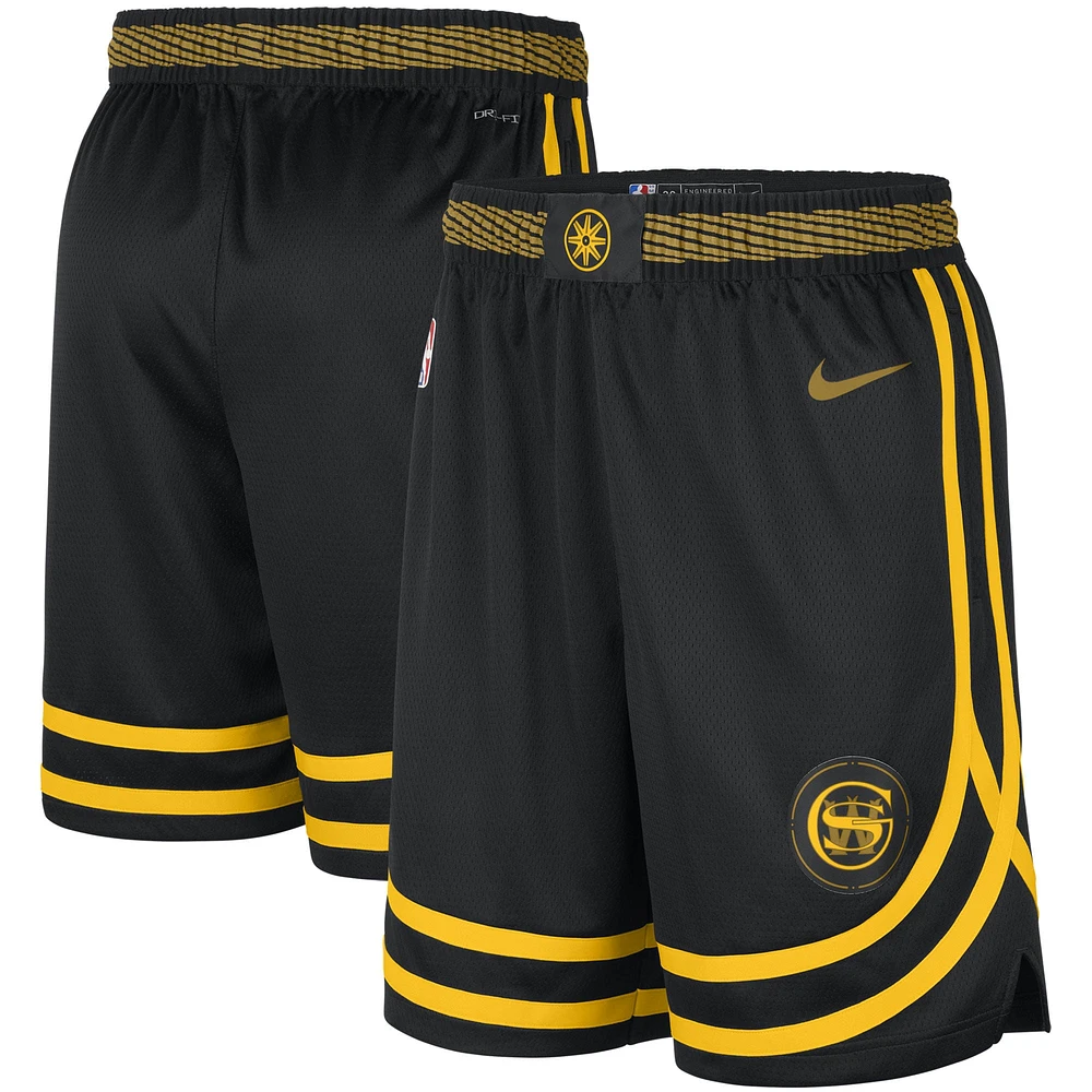 Short Nike noir Golden State Warriors 2023/24 City Edition Swingman pour homme