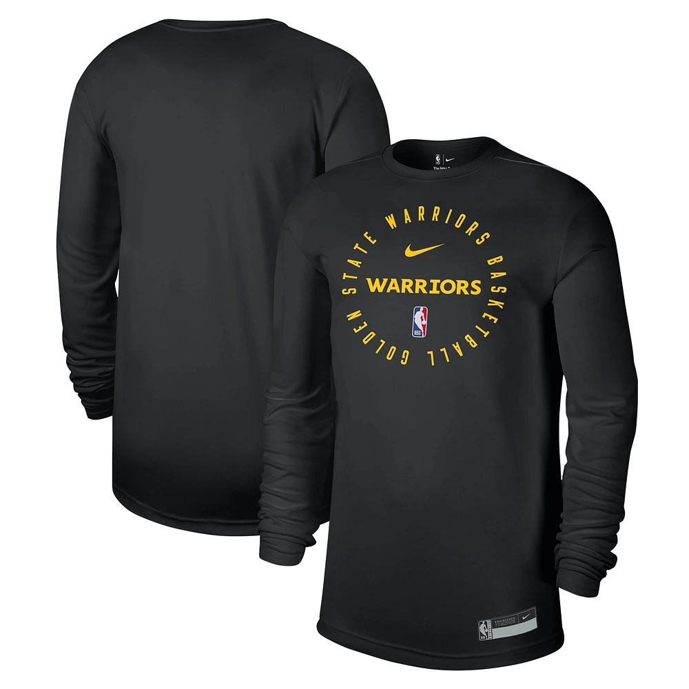 Men's Nike Black Golden State Warriors 2024/25 Legend On-Court Practice Long Sleeve T-Shirt