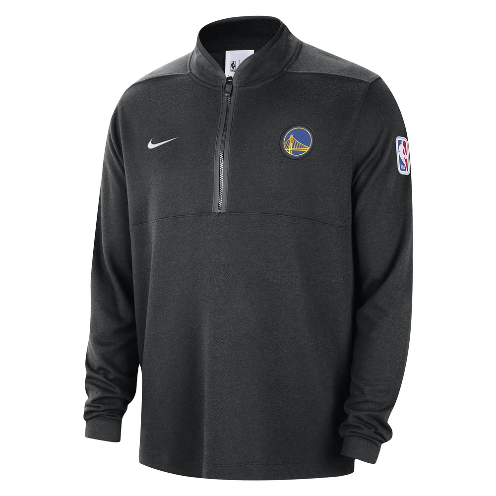 Men's Nike Black Golden State Warriors Authentic Performance Half-Zip Jacket