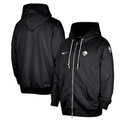 Veste à capuche entièrement zippée Nike Golden State Warriors Authentic Standard Issue pour homme