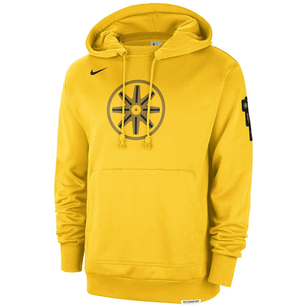 Men's Nike Gold Golden State Warriors 2023/24 City Edition Courtside Standard Issue Pullover Hoodie